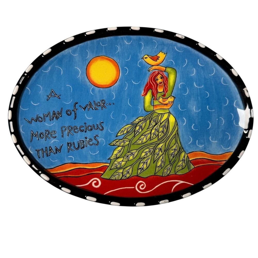 Collectible Ceramic Plate Titled "A Woman of Valor," Designed By Artist Outi.
